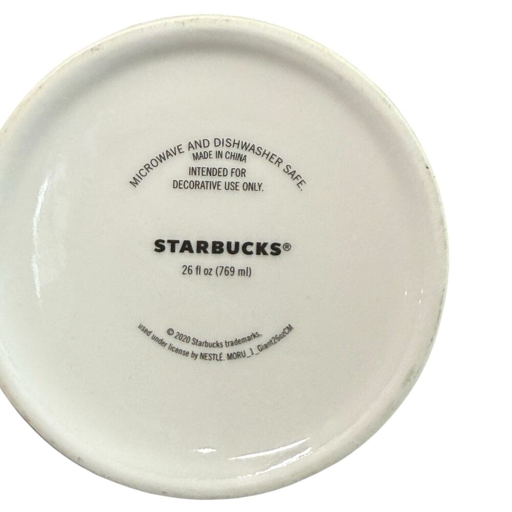 Starbucks Jumbo XL Holiday Mug 26oz 2020 Ceramic Christmas Tree Garland Lights - Picture 9 of 13